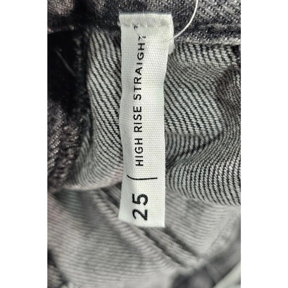 Pacsun Pants Gray Jeans High Rise Straight Frayed Hem Grunge Punk WOMENS SIZE 25 - Picture 10 of 12